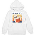 Cute Ghost Book Reading Halloween Teacher Puns Booooks Men Women Kids Unisex Hoodie