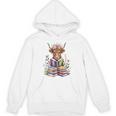 Cute Highland Cow Library Bookworm Librarian Books Reading Unisex Hoodie Cute Highland Cow Library Bookworm Librarian Books Reading Unisex Hoodie