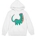Dinosaur Carrying Book Reading Bookworm Librarian Unisex Hoodie