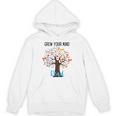 Grow Your Mind Read Reading Tree Books Librarian Teacher For Men Women Girls Kids Unisex Hoodie