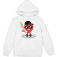 Heart Playing Baseball Valentine Baseball Unisex Hoodie