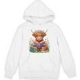 Highland Cow Book Floral Bookworm Librarian Cute Easter Day Unisex Hoodie Highland Cow Book Floral Bookworm Librarian Cute Easter Day Unisex Hoodie