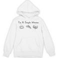 I'm A Simple Woman Coffee Pizza Books Reader Reading Teacher Unisex Hoodie