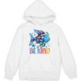 Kids Be Kind Rainbow Scale Fish Teacher Reading Book Toddler Unisex Hoodie