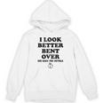 I Look Better Bent Over Book See Back For Details Peach Butt Unisex Hoodie