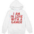 I Am In Love With A Gamer Cute Valentines Day Gamer Couple Raglan Baseball Tee Unisex Hoodie