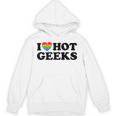 I Love Hot Geeks Cute Pride Gamer Book Nerd Fandom Fan Premium Tri-Blend Unisex Hoodie