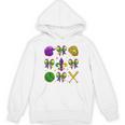 Mardi Gras Baseball Coquette Bow Fat Tuesday Parade Girls Unisex Hoodie