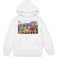 Mr Men Little Miss Retro Colourful Comic Book Scene Unisex Hoodie