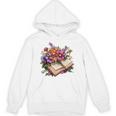 Open Book With Colorful Flowers For Readers Unisex Hoodie Open Book With Colorful Flowers For Readers Unisex Hoodie