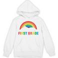 Rainbow Colors First Grade Squad Reading Book Graphic Unisex Hoodie