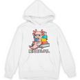 Readalotl a Kawaii Axolotl Reading a Book As Readsalotl Raglan Baseball Tee Unisex Hoodie