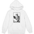 The Reader Tarot Card Skeleton Reading Book Books Unisex Hoodie