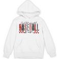 Retro Checkered Tired But Caffeinated Baseball Mom Leopard Unisex Hoodie Retro Checkered Tired But Caffeinated Baseball Mom Leopard Unisex Hoodie