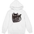 SataniCat Pentagram Cat Satan Demon Necronomicon Book Lover Unisex Hoodie