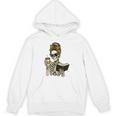 Skeleton Girl Drinking Coffee And Reading Book Unisex Hoodie