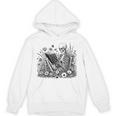 Skeleton Reading Book Floral Bookish Aesthetic Book Lover Unisex Hoodie
