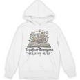 Together Everyone Achieves More Floral Book Reading Team Unisex Hoodie