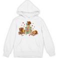 Turkey Reading Books Fall Librarian Book Lover Teacher Kids Unisex Hoodie
