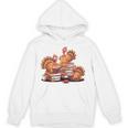 Turkey Reading Books Fall Thanksgiving Teacher Book Lovers Unisex Hoodie