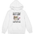 Never Underestimate An Old Lady Who Loves Books And Wine Unisex Hoodie