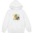 Unearth a Story Triceratops Dinosaur Reading Books Cute Dino Premium Tri-Blend Unisex Hoodie