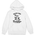 Women's Book Girl Summer Reading Duck Retro Beach Vacation Bookworm Unisex Hoodie