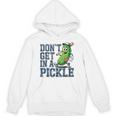 Youth Baseball Catcher Humor Don’t Get In A Pickle Unisex Hoodie
