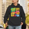 40 Years Old Birthday Comic Style Book Lover Party Unisex Hoodie 40 Years Old Birthday Comic Style Book Lover Party Unisex Hoodie