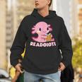 Axolotl Read Book Readolotl Ambystoma Mexicanum Walking Fish Unisex Hoodie