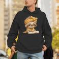 Baby Sloth Open Book Reading Animal Lover Graphic Portrait Unisex Hoodie Baby Sloth Open Book Reading Animal Lover Graphic Portrait Unisex Hoodie