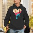 Baseball Drip Melting Ice Cream Baseball Heart Boys Girls Unisex Hoodie Baseball Drip Melting Ice Cream Baseball Heart Boys Girls Unisex Hoodie