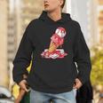 Baseball Ice Cream Drip Youth Strawberry Baseball Red Unisex Hoodie