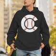 Baseball Sport Player Graphic Monogram Initial Letter C Unisex Hoodie Baseball Sport Player Graphic Monogram Initial Letter C Unisex Hoodie