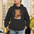 Bear Reading Book Graphic Bear With Book Floral Unisex Hoodie