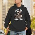 Bonafide Reader Cute Skeleton Reading a Book Lover Bookish Unisex Hoodie