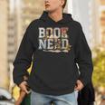 Book Nerd Vintage Floral Aesthetic Leopard Print Unisex Hoodie