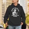 Born To Read Forced To Work Bookworm Librarian Retro Bookish Unisex Hoodie