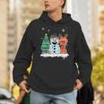 Christmas Tree Snowman Reindeer Book Stack Tee Librarian Unisex Hoodie