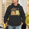 Cute Kawaii Frog Books Flowers Unisex Hoodie Cute Kawaii Frog Books Flowers Unisex Hoodie