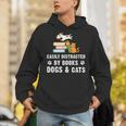 Cute Pet Animals Book Easily Distracted By Dogs Cats & Books Unisex Hoodie Cute Pet Animals Book Easily Distracted By Dogs Cats & Books Unisex Hoodie