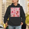 Cute Pink Book Pattern Book Lover Unisex Hoodie