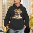 Cute Pug Reading Dog Book Lover Animal Graphic Baby Portrait Unisex Hoodie
