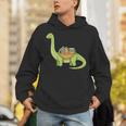 Dinosaur Librarian Book Lover Reading Brontosaurus Unisex Hoodie