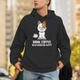 Drink Coffee Read Books Be Happy Nerdy Pet Puppy Owner Unisex Hoodie