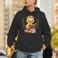 Duck Reading Book Graphic Duck With Book Floral Unisex Hoodie