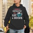 Easily Distracted By Cats And Books Cat & Book Lover For Men Women Kids Unisex Hoodie Easily Distracted By Cats And Books Cat & Book Lover For Men Women Kids Unisex Hoodie