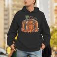 Fall Book Pumpkin Retro Reading Teacher Autumn Books Lover Unisex Hoodie