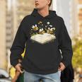 Floral Bumble Bee Reading Book Wildflower Bookish Librarian Unisex Hoodie Floral Bumble Bee Reading Book Wildflower Bookish Librarian Unisex Hoodie