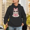 Ghost Reading Book Halloween Cat Lover Unisex Hoodie